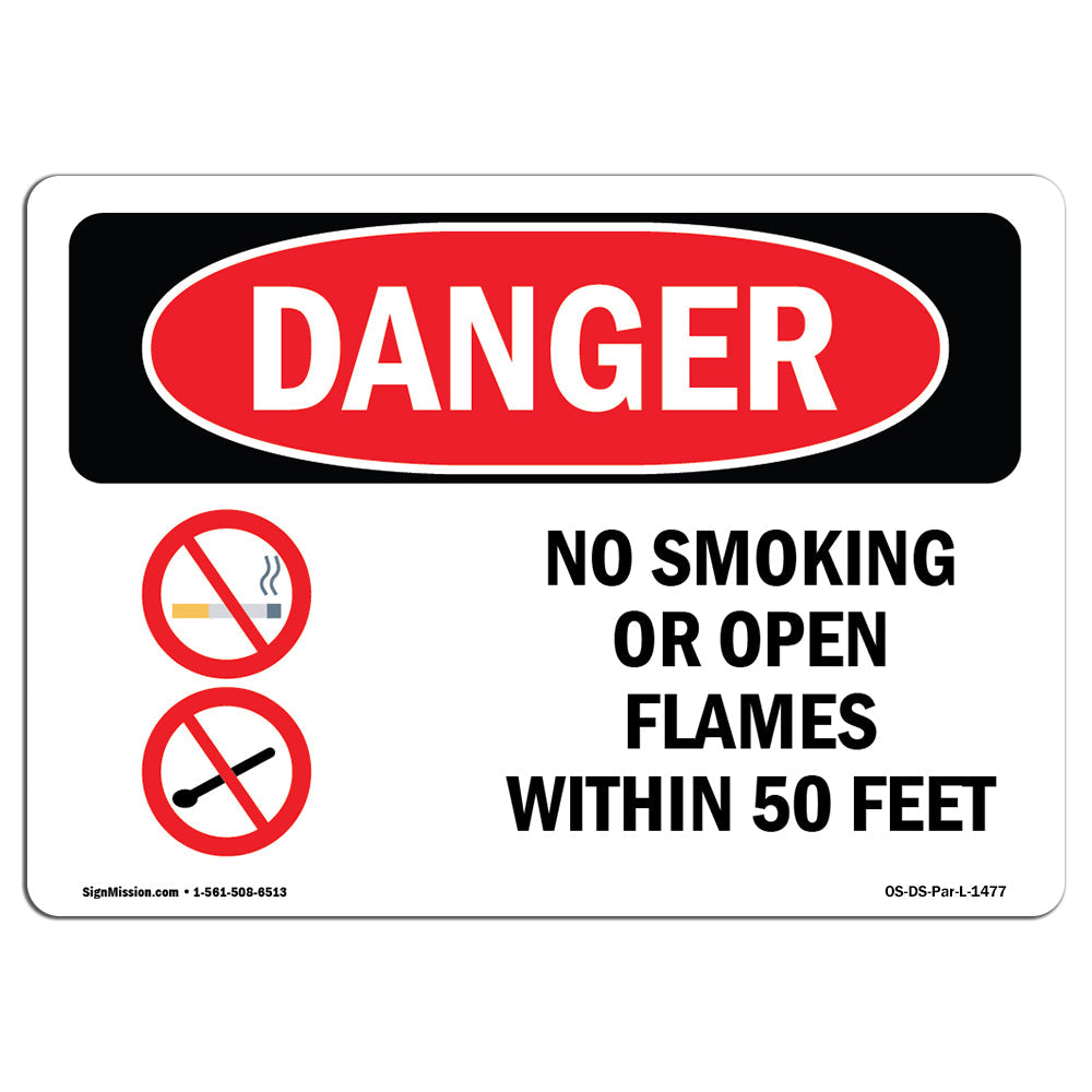No Smoking Or Open Flames Within 50 Feet