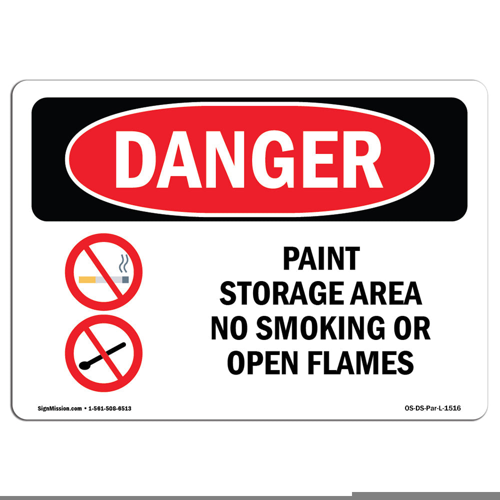 Paint Storage Area No Smoking Or Open Flames