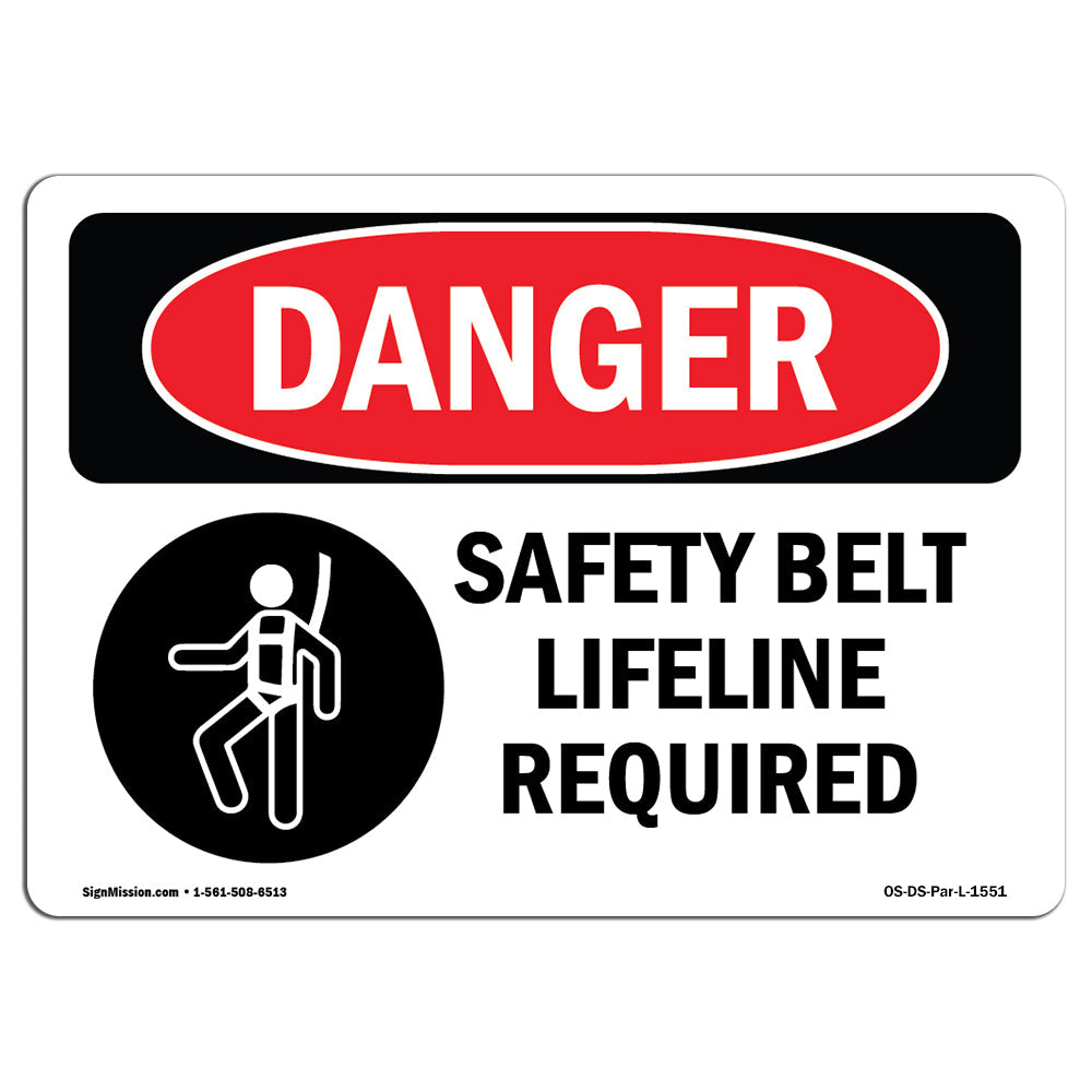 Safety Belt And Lifeline Required Symbol