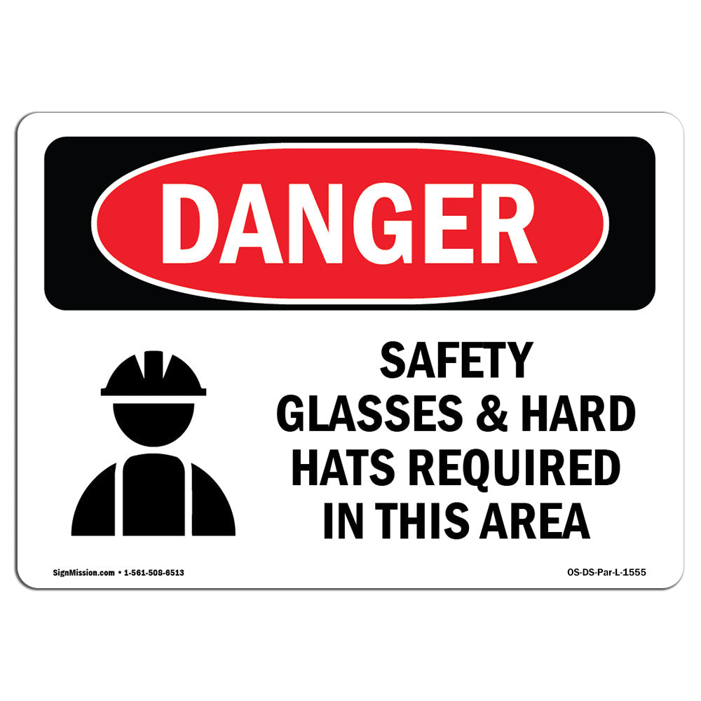 Safety Glasses And Hard Hats Required Symbol