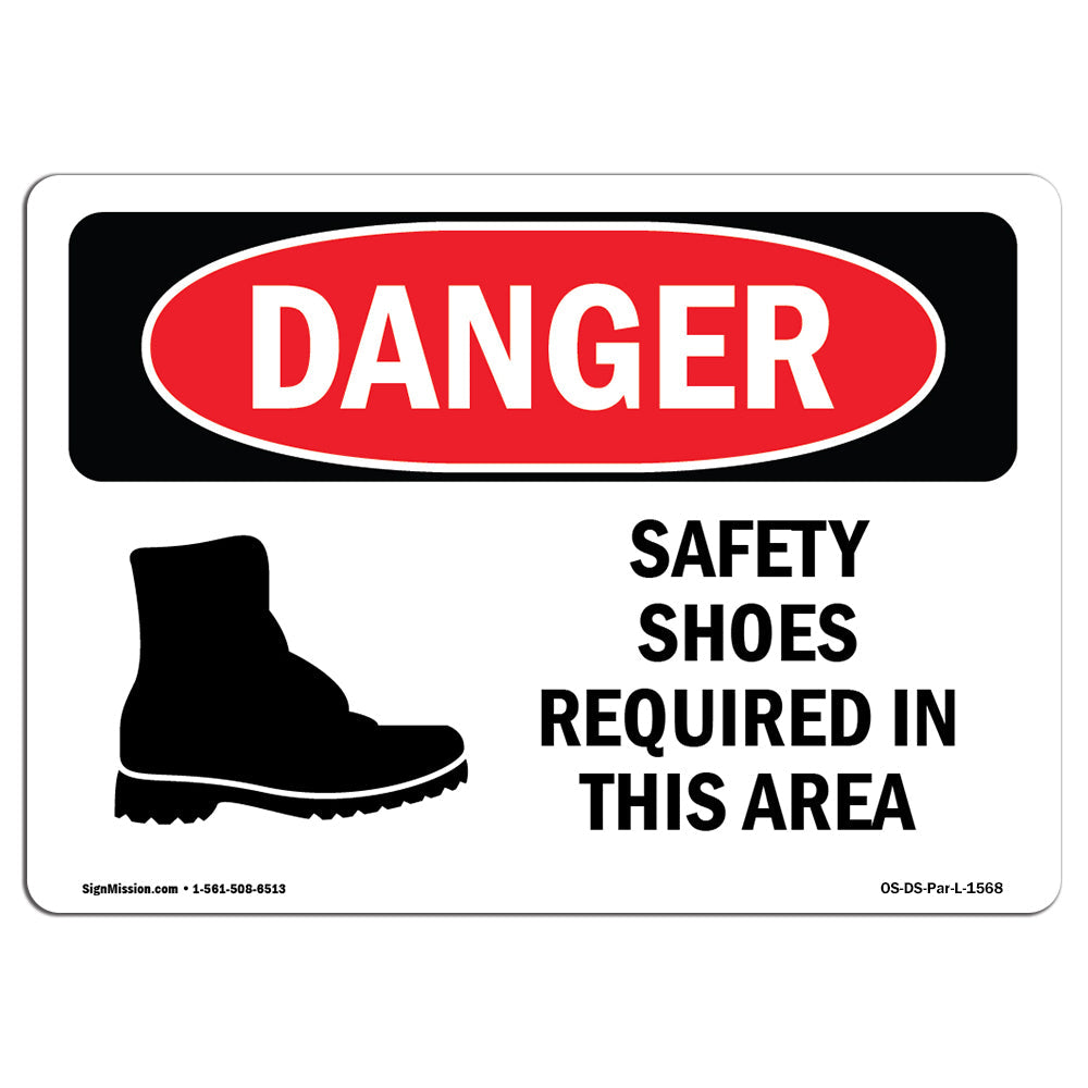 Safety Shoes Required Area Symbol