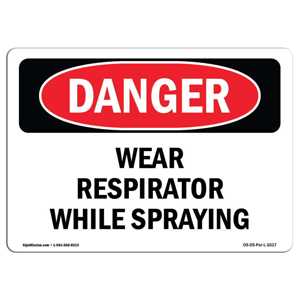 Portrait Wear Respirator While Spraying