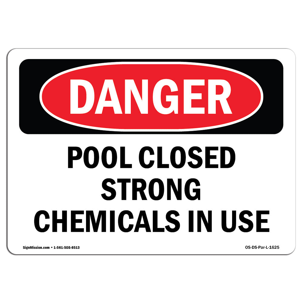Pool Closed Strong Chemicals In Use