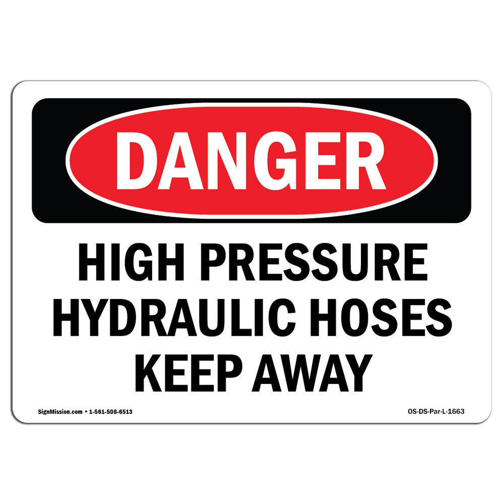 High Pressure Hydraulic Hoses Keep Away