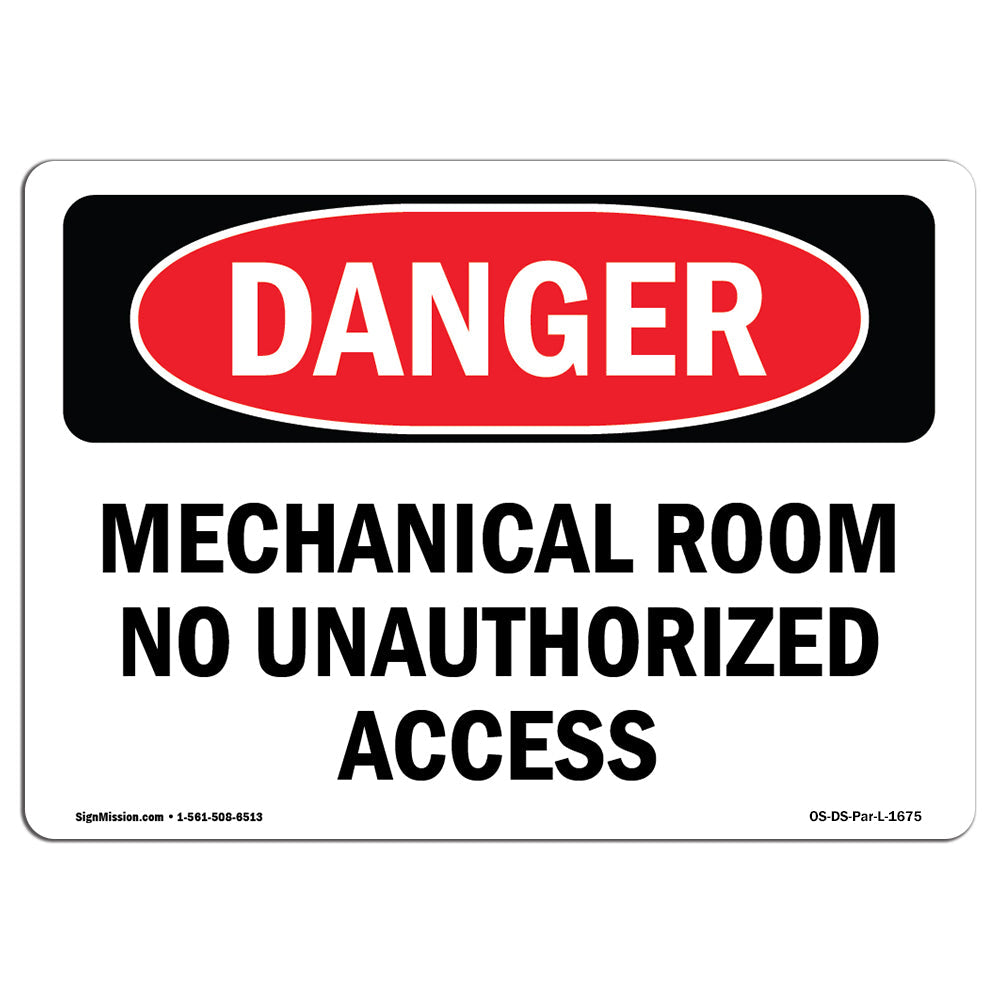 Mechanical Room No Unauthorized Access