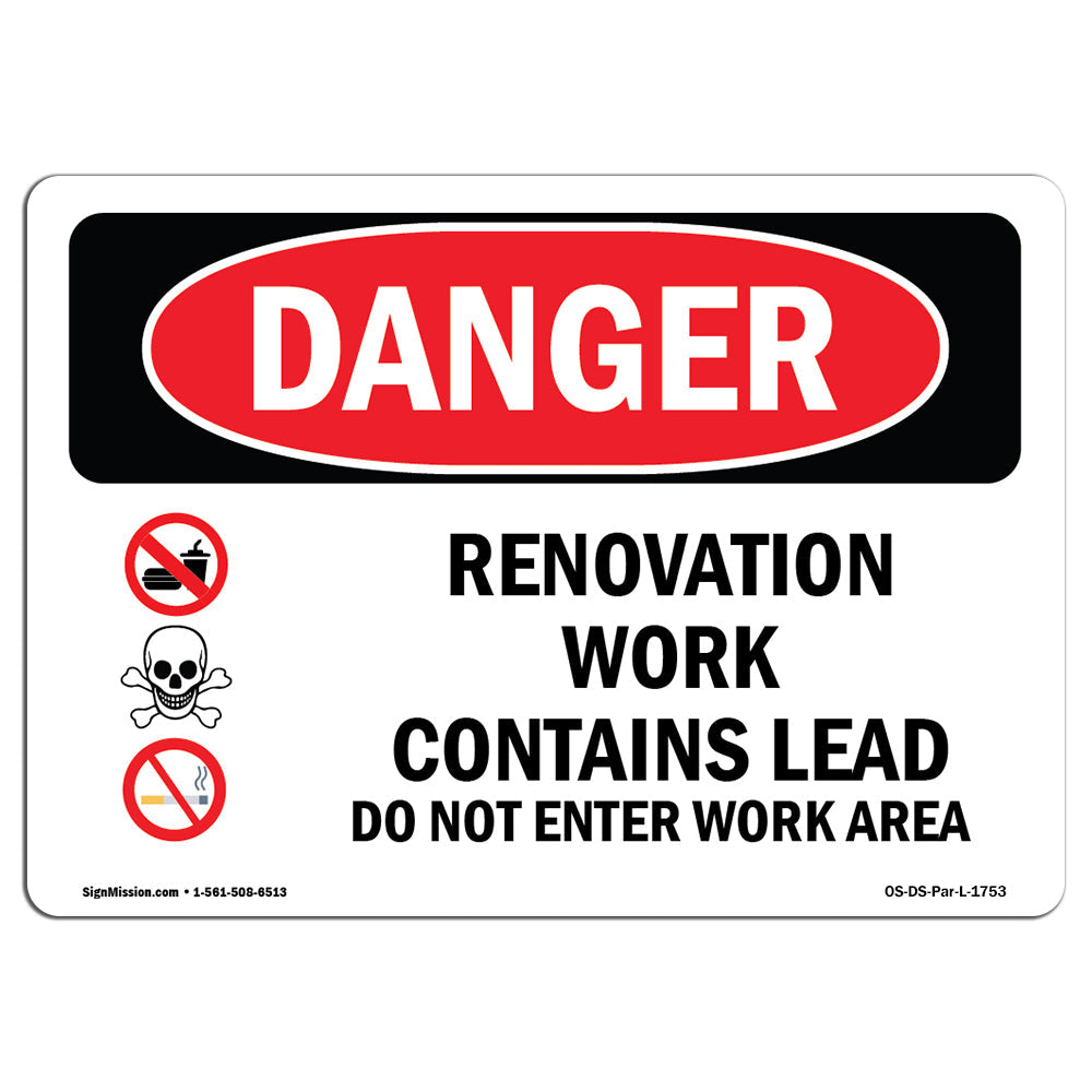 Renovation Work Contains Lead Do Not Enter