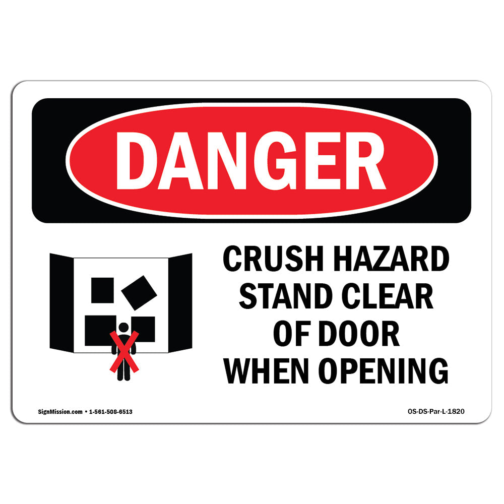 Crush Hazard Stand Clear Of Door