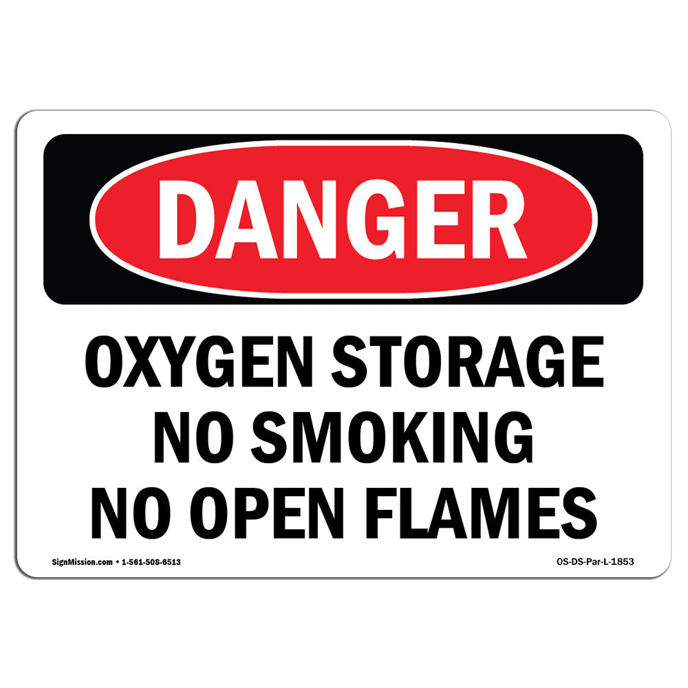 Oxygen Storage No Smoking No Open Flames