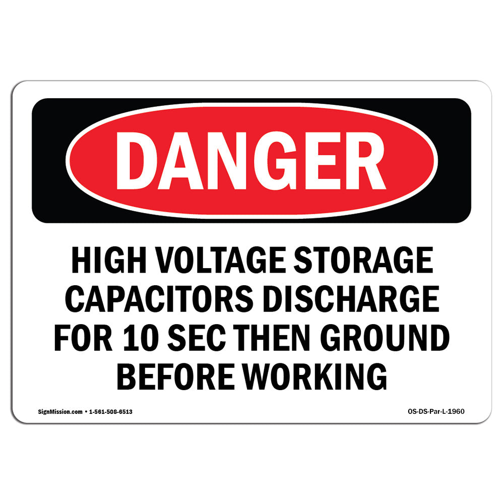 High Voltage Storage Capacitors Discharge