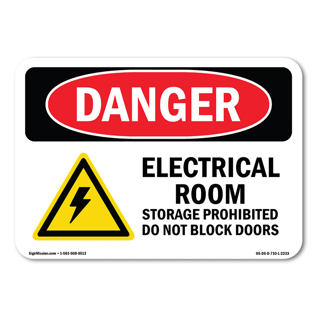 Electrical Room Storage Prohibited