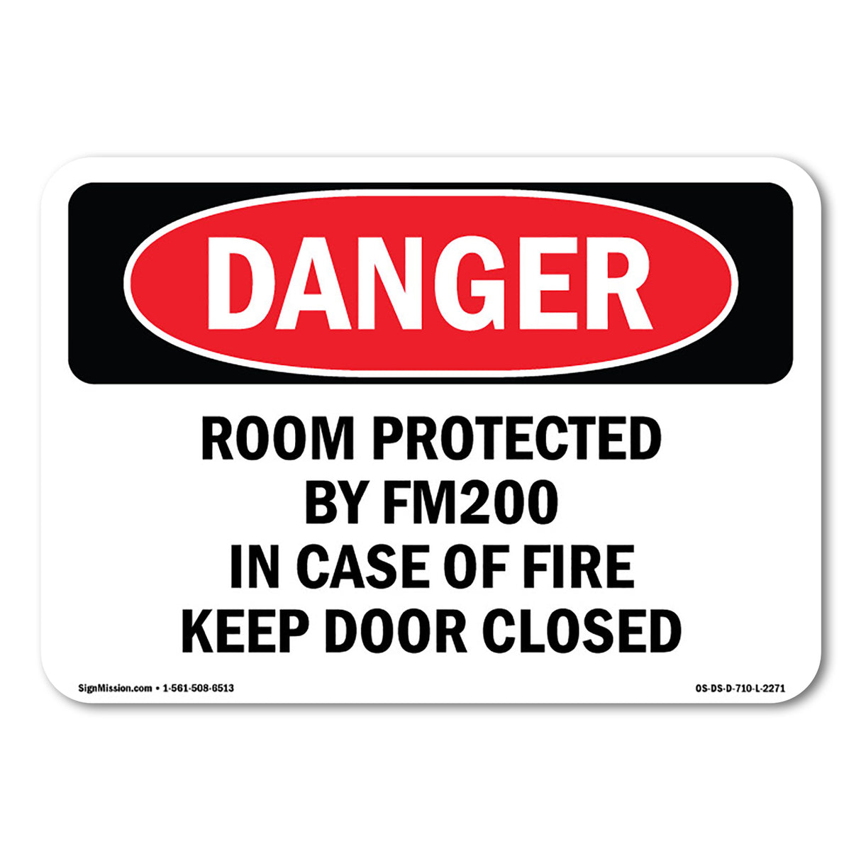 Room Protected By Fm200 In Case Of Fire
