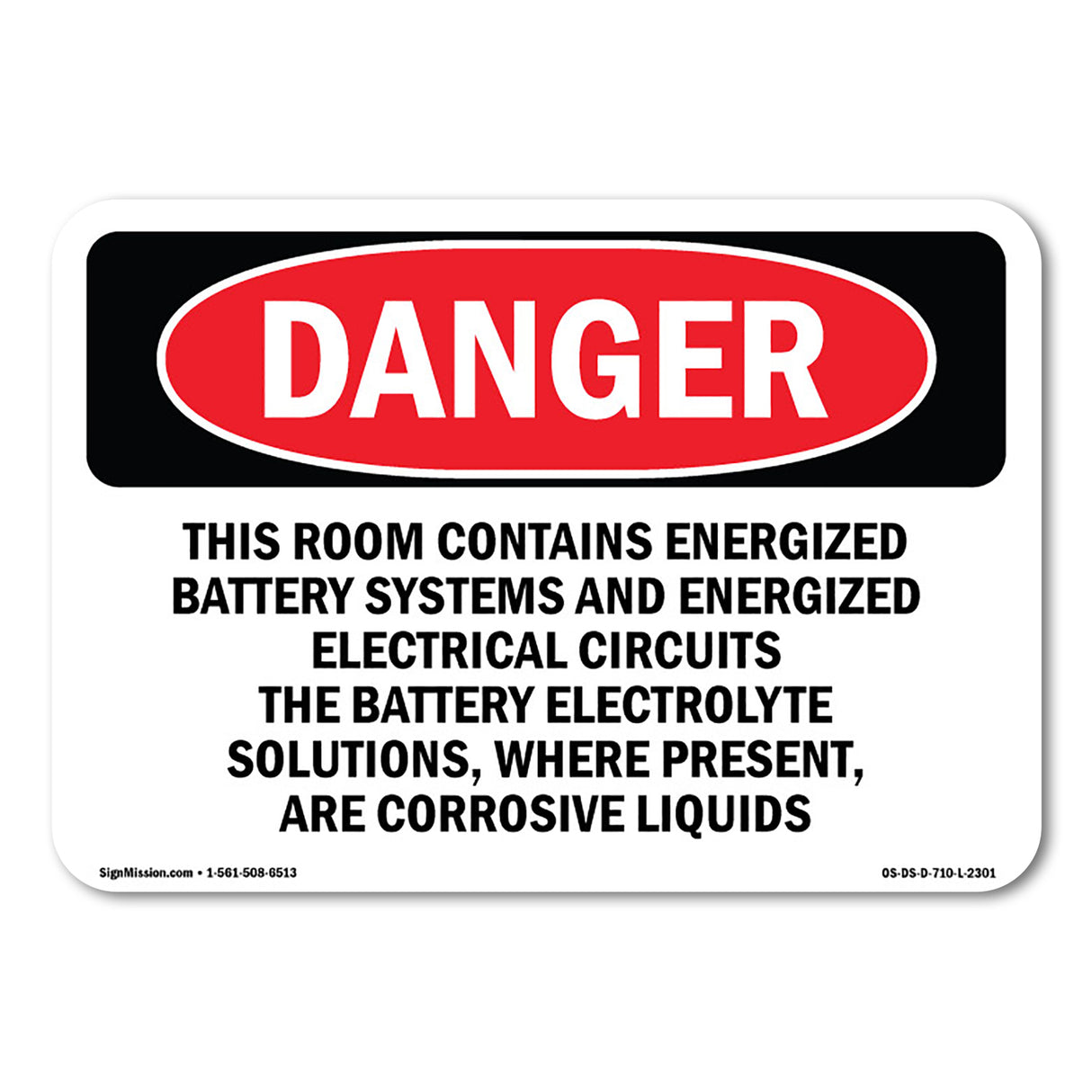 This Room Contains Energized Battery Systems