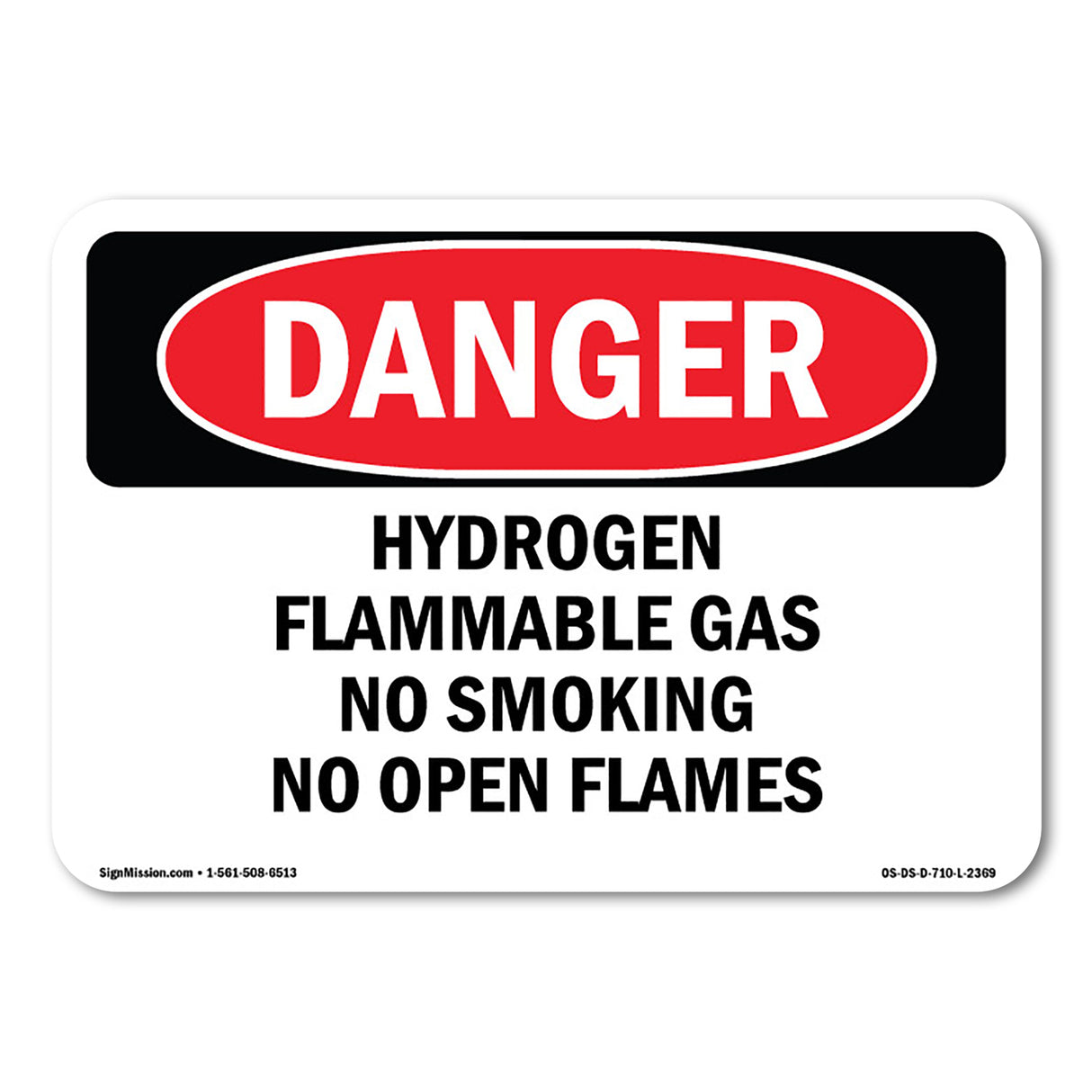 Hydrogen Flammable Gas No Smoking No Open Flames