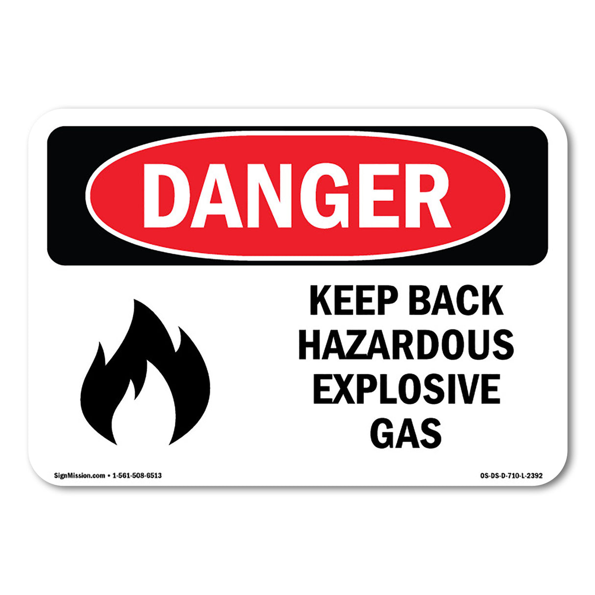 Keep Back Hazardous Explosive Gas