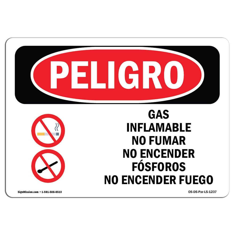 Flammable Gas No Smoking Matches