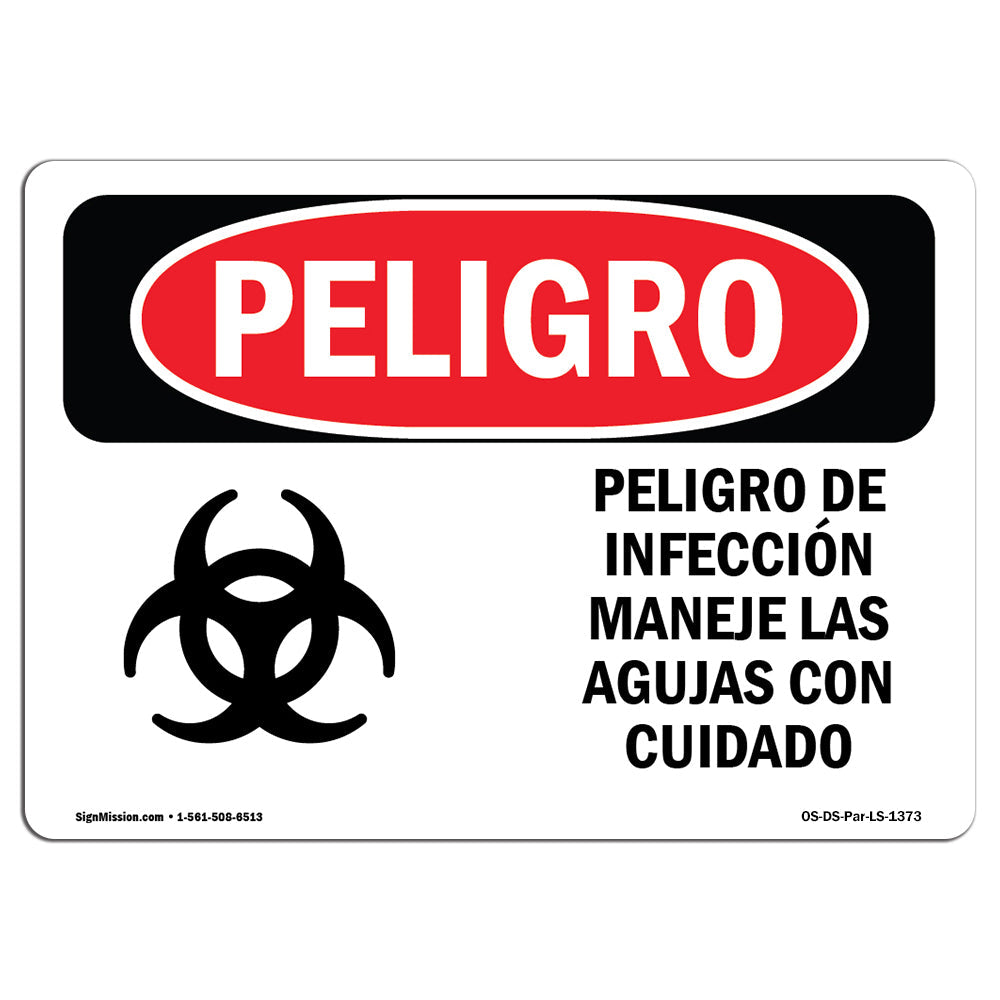 Infection Hazard Handle Needles With Care