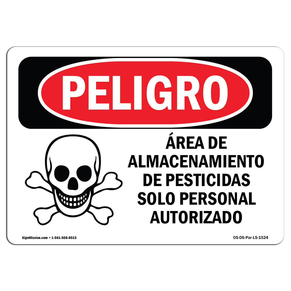 Pesticide Storage Area Spanish
