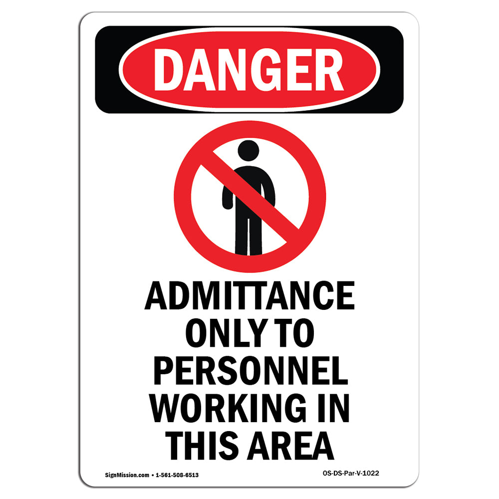 Admittance Only To Personnel