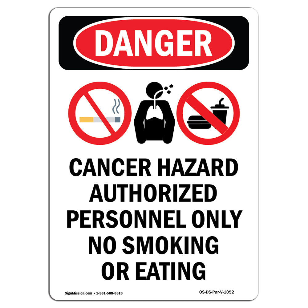 Cancer Hazard Authorized Personnel Only