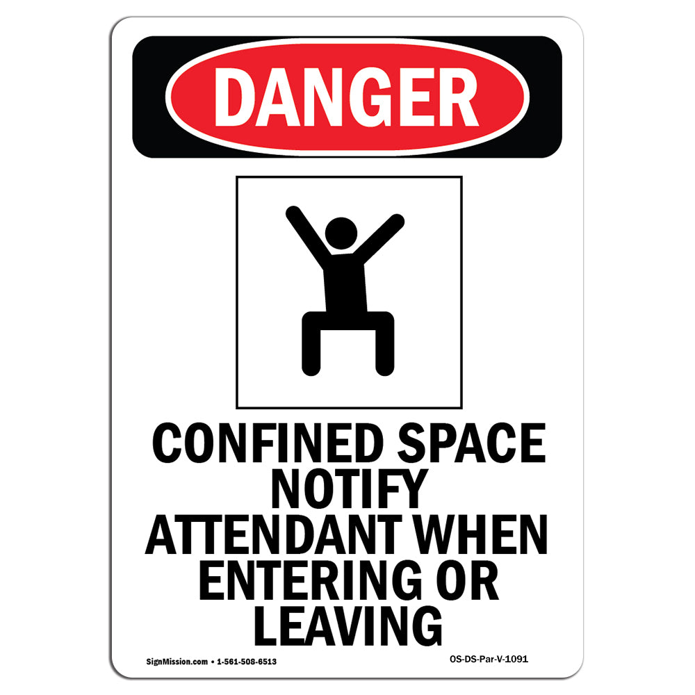 Confined Space Notify Attendant