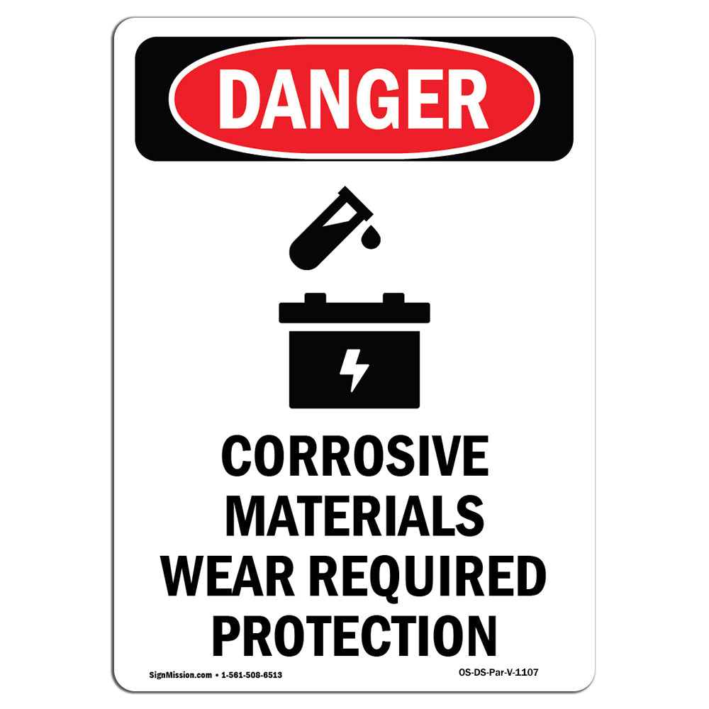 Corrosive Materials Wear Required Protection