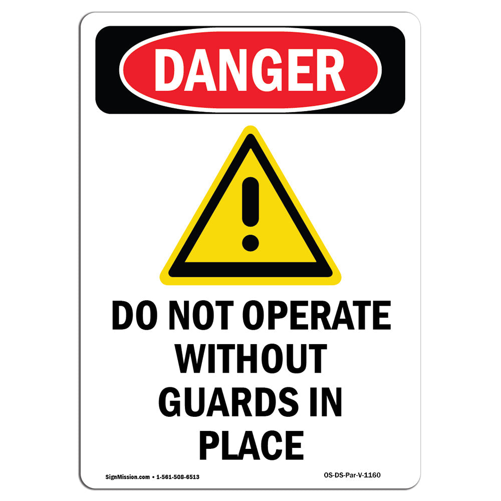 Do Not Operate Without Guards In Place