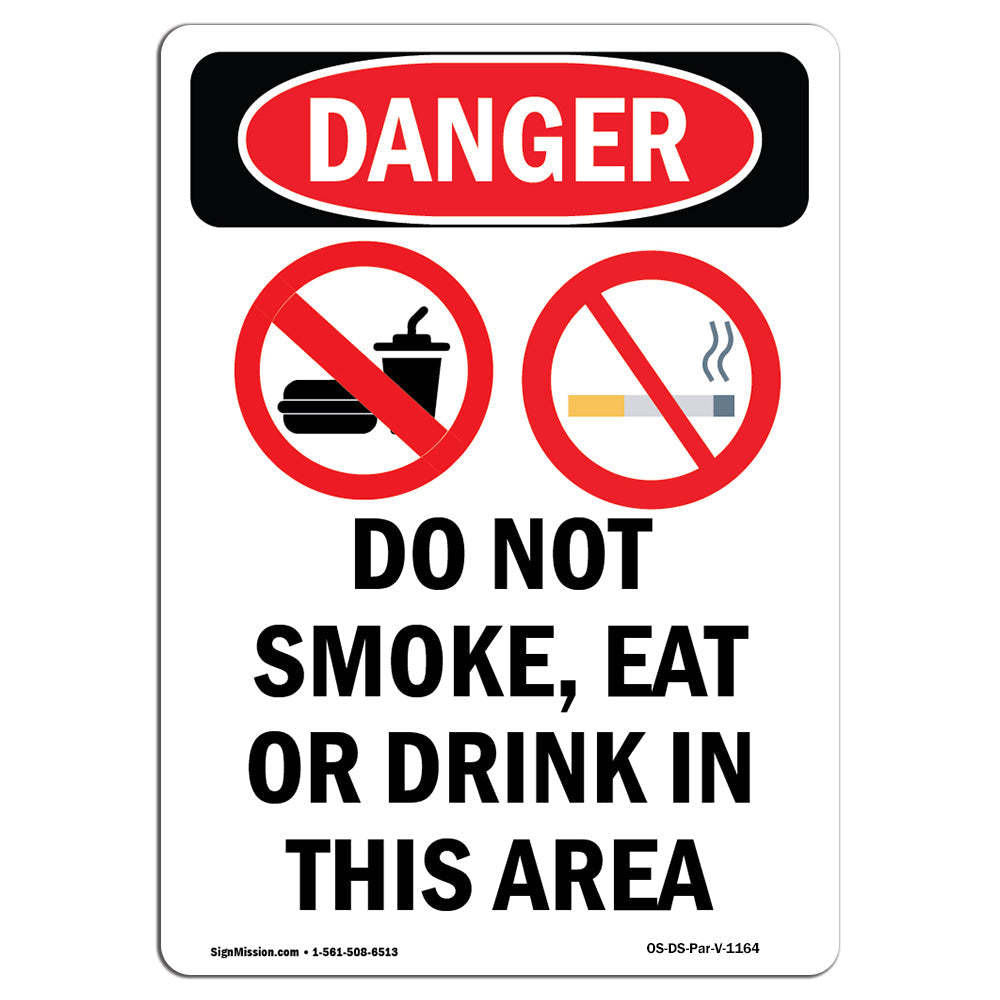 Do Not Smoke Eat Or Drink In This Area