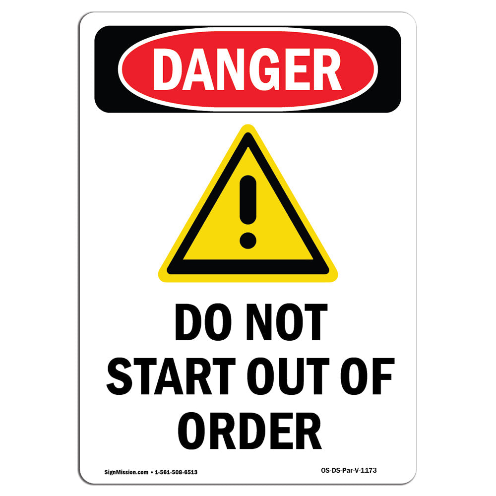 Do Not Start Out Of Order
