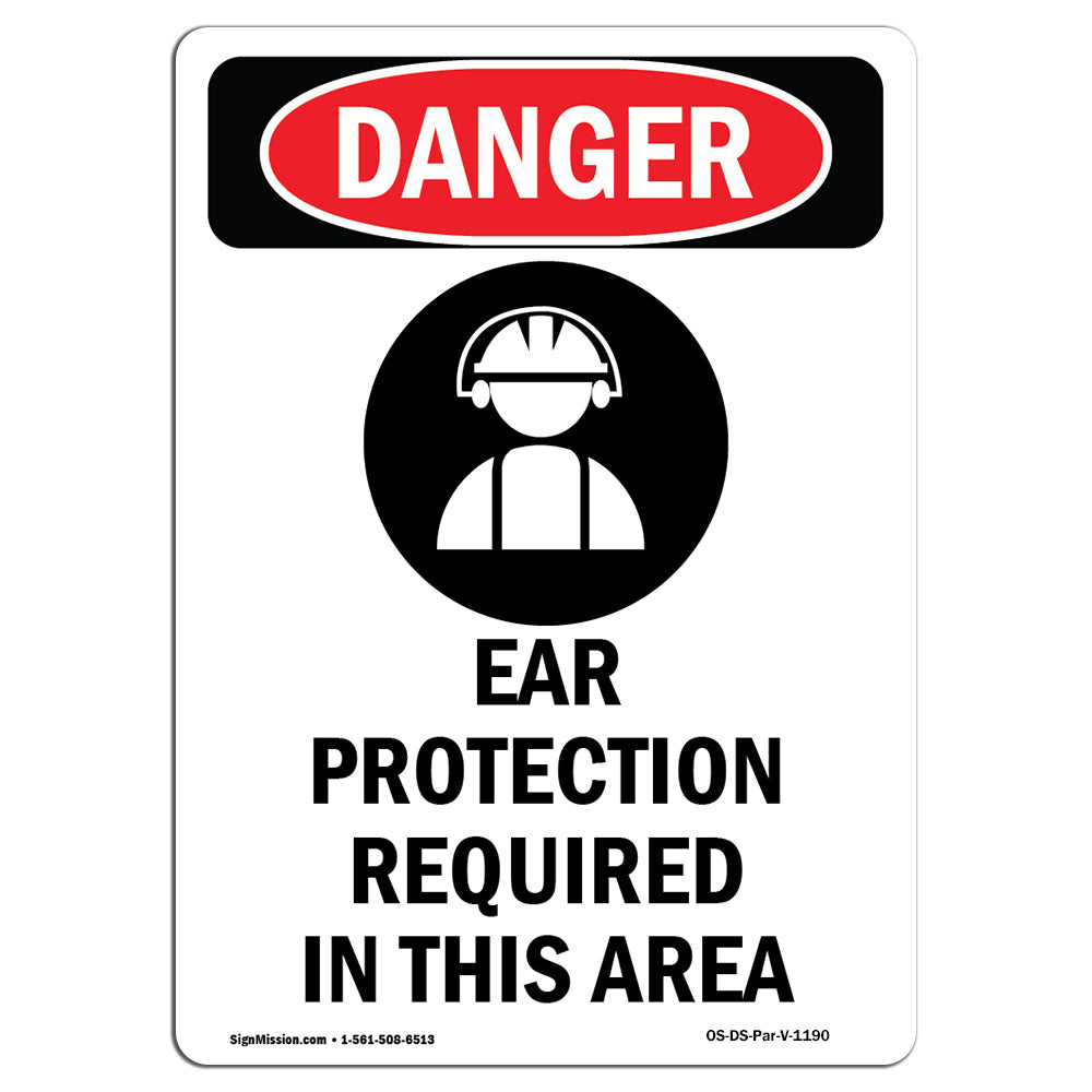 Ear Protection Required In This Area Spanish