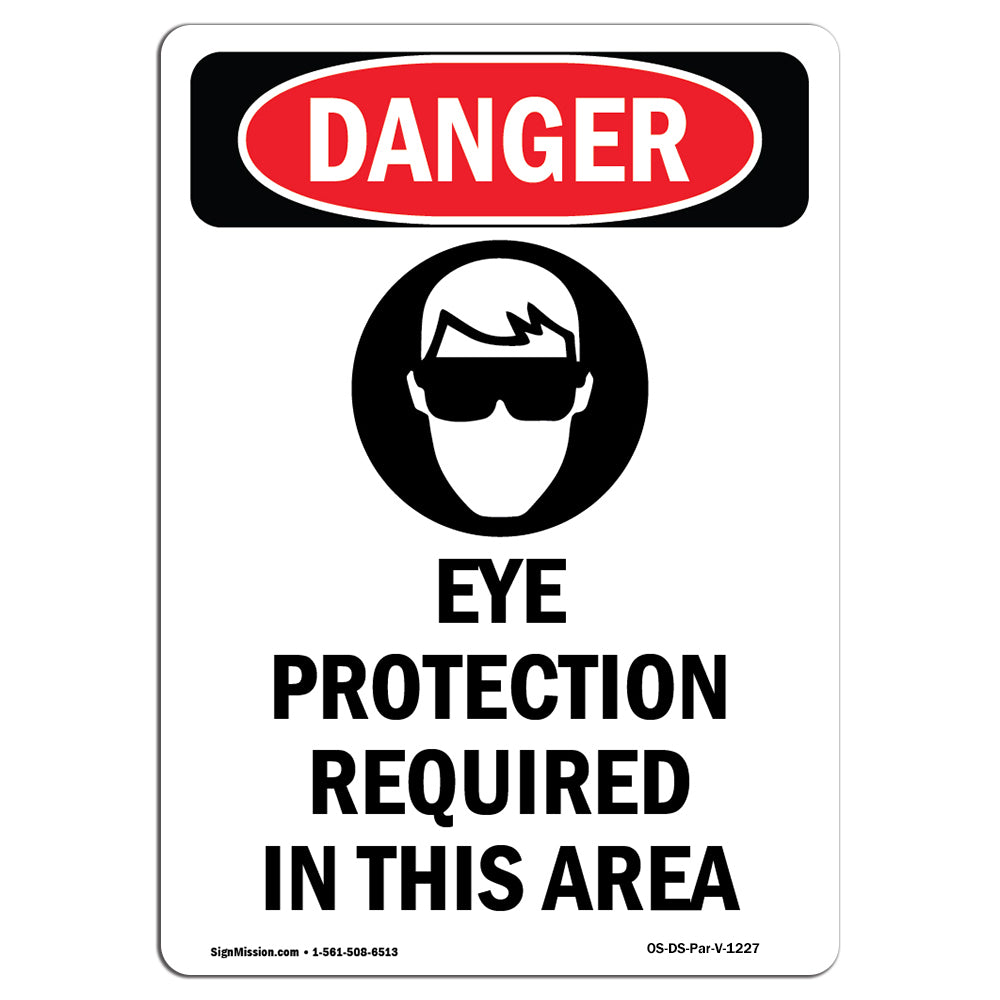 Eye Protection Required In This Area