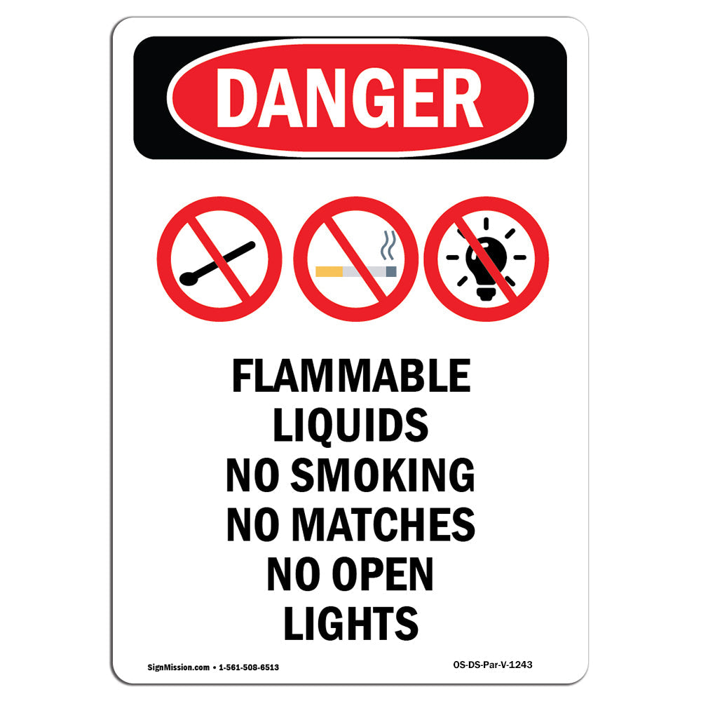 Flammable Liquids No Smoking Matches