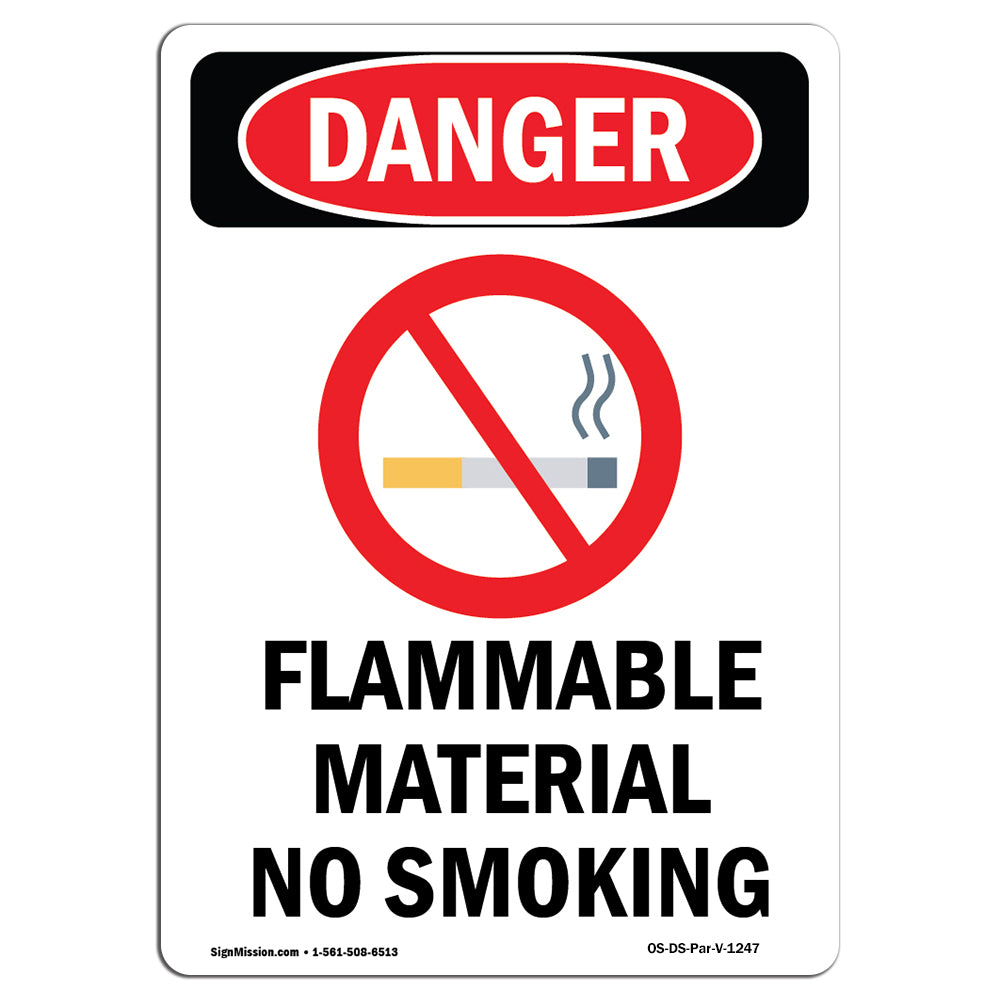 Flammable Material No Smoking