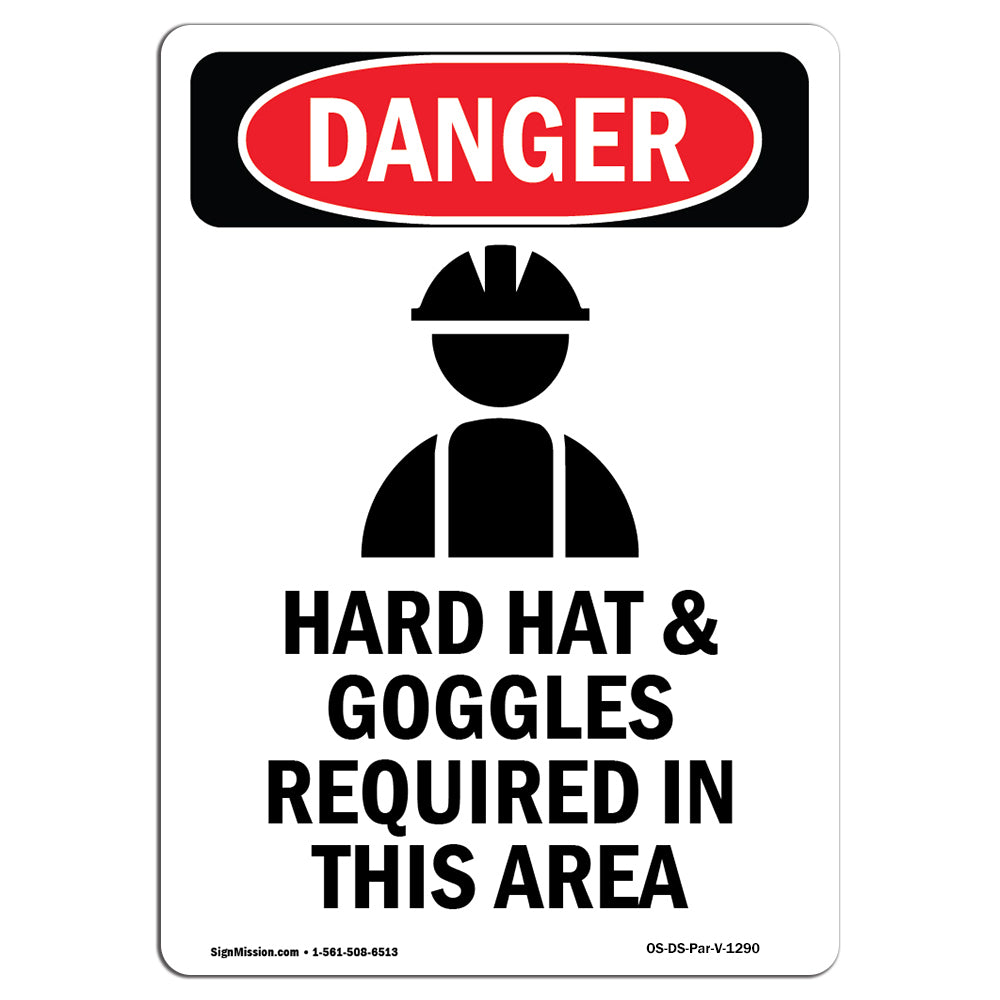Hard Hat And Goggles Required In This Area
