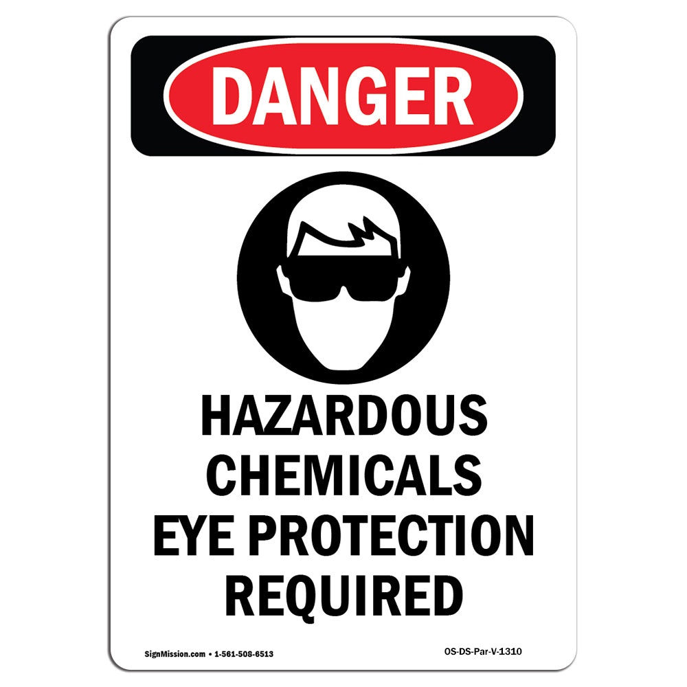 Hazardous Chemicals Eye Protection Required