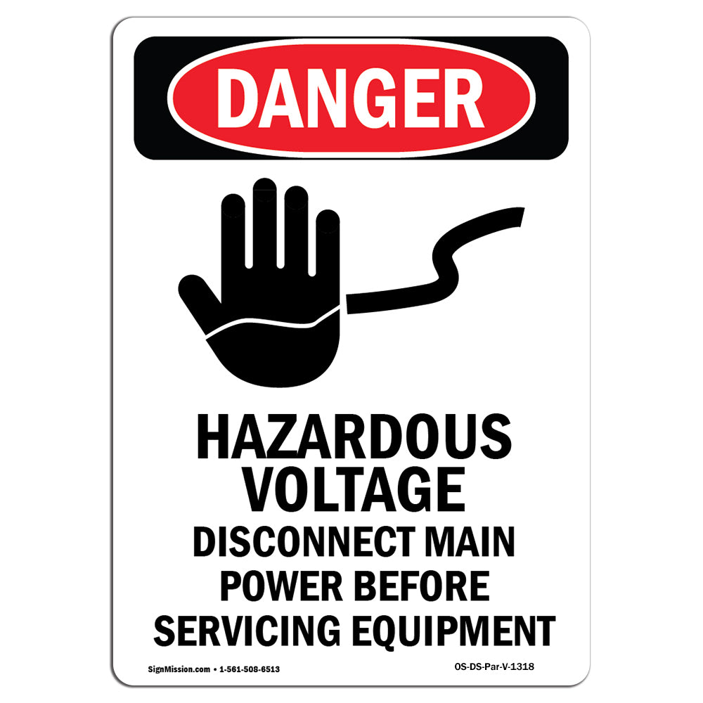 Hazardous Voltage Disconnect Main Power