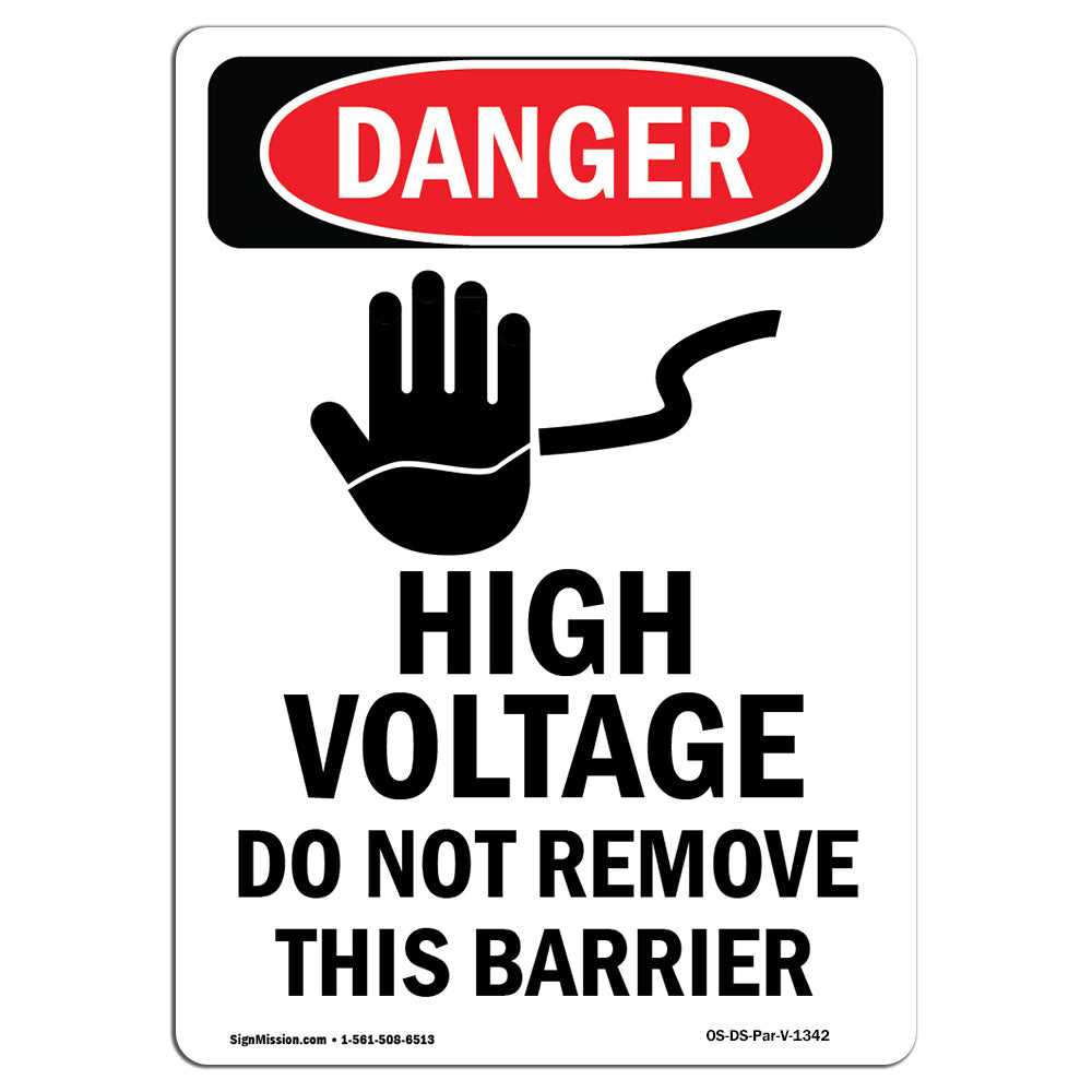 High Voltage Do Not Remove This Barrier