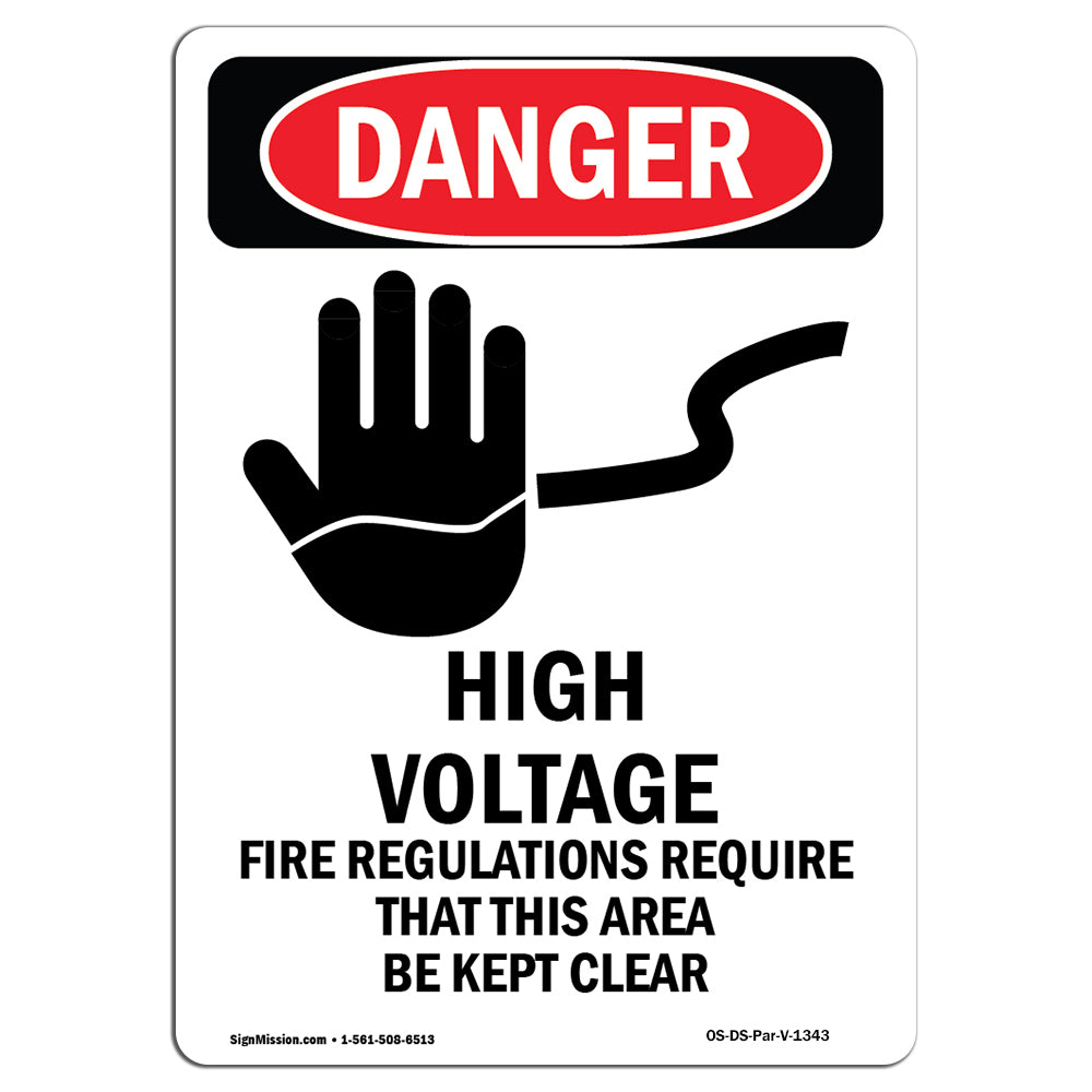 High Voltage Require Area Kept Clear