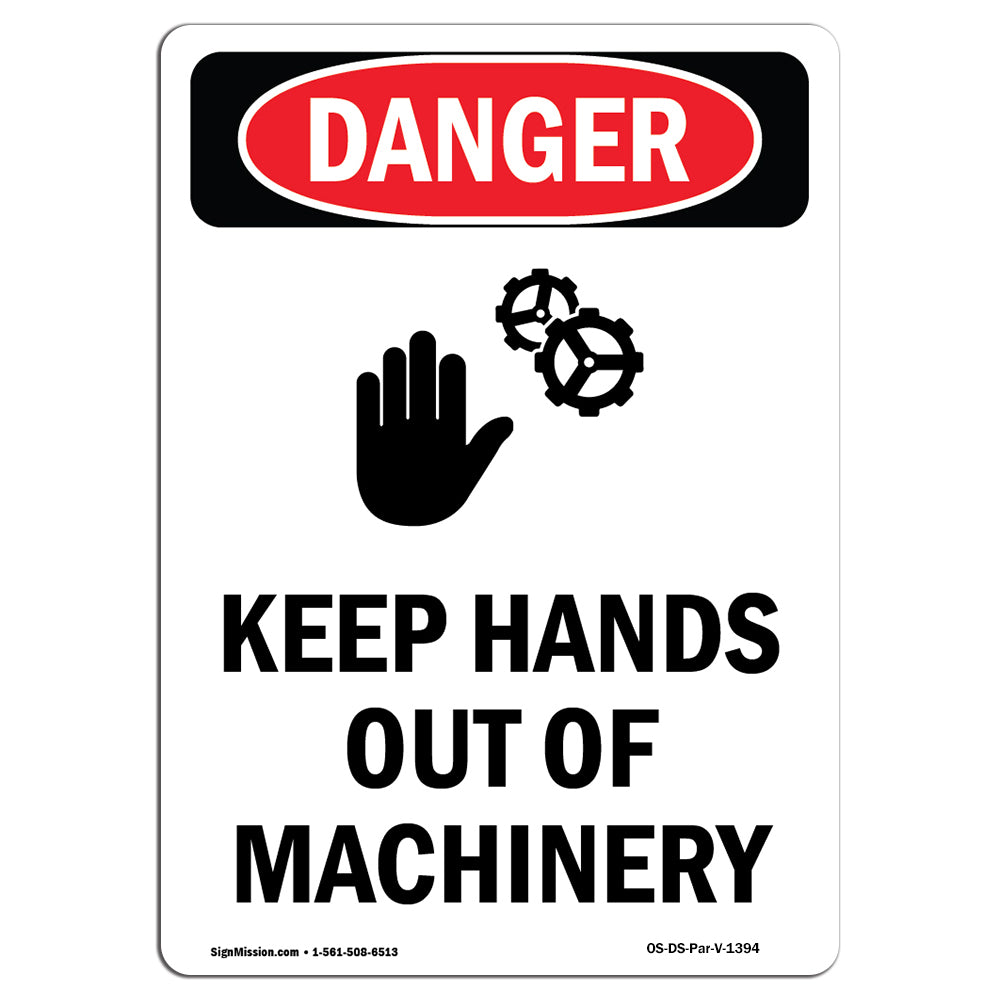 Keep Hands Out Of Machinery Spanish