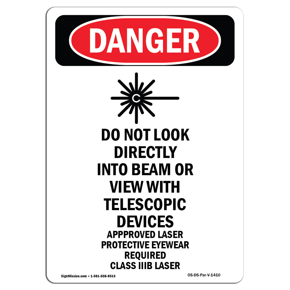 Do Not Look Directly Into Class IIIb Laser