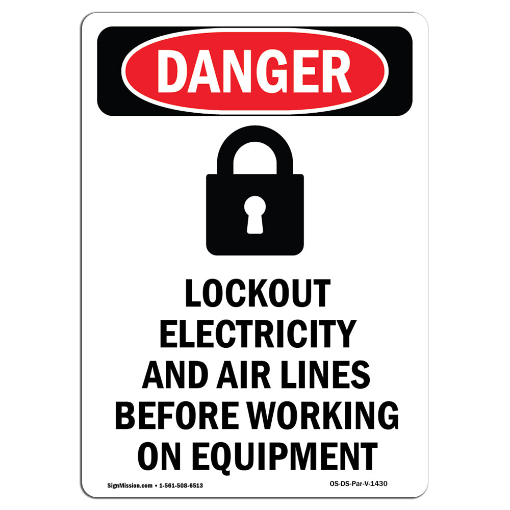 Lockout Electricity Air Lines Before Working