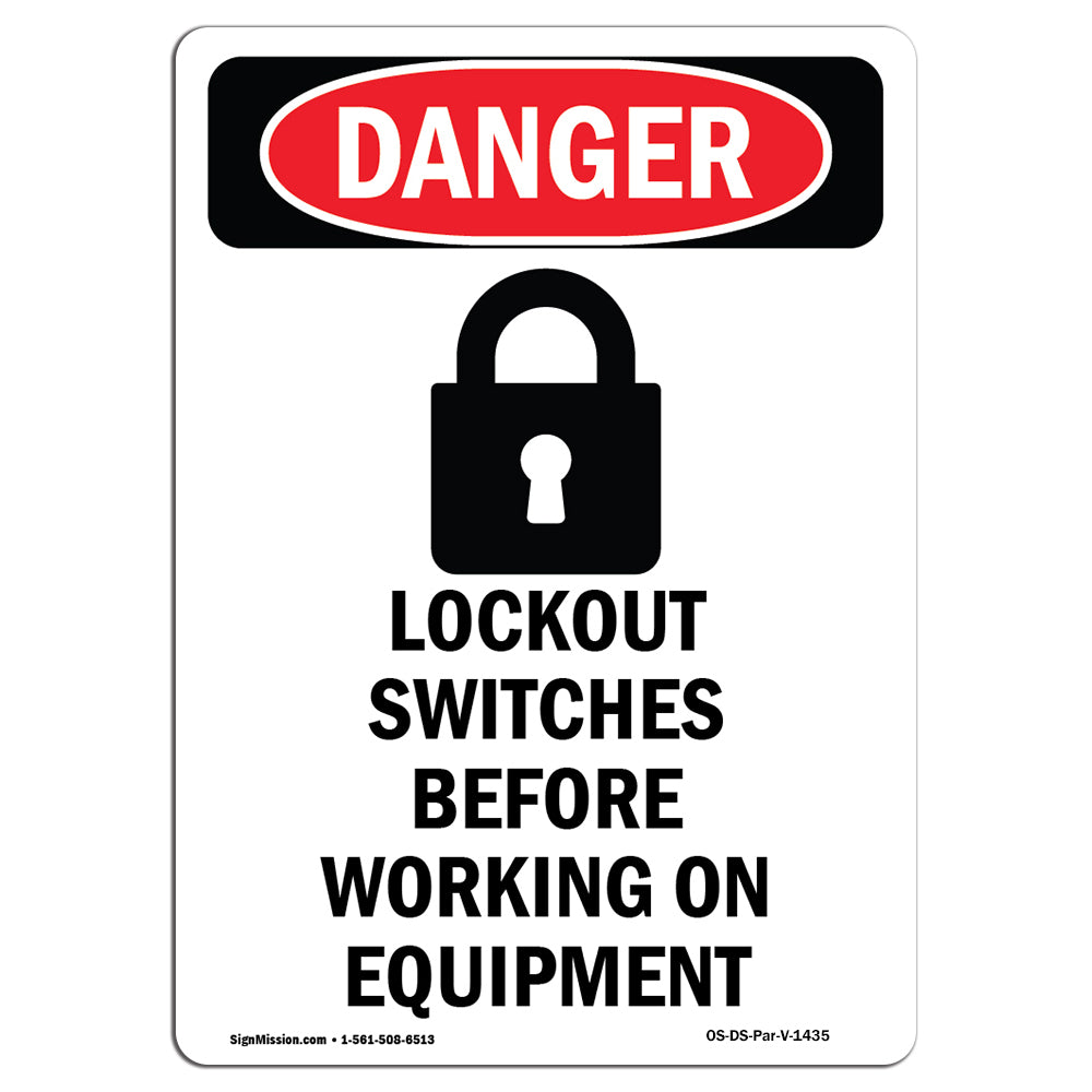 Lockout Switches Before Working On Equipment
