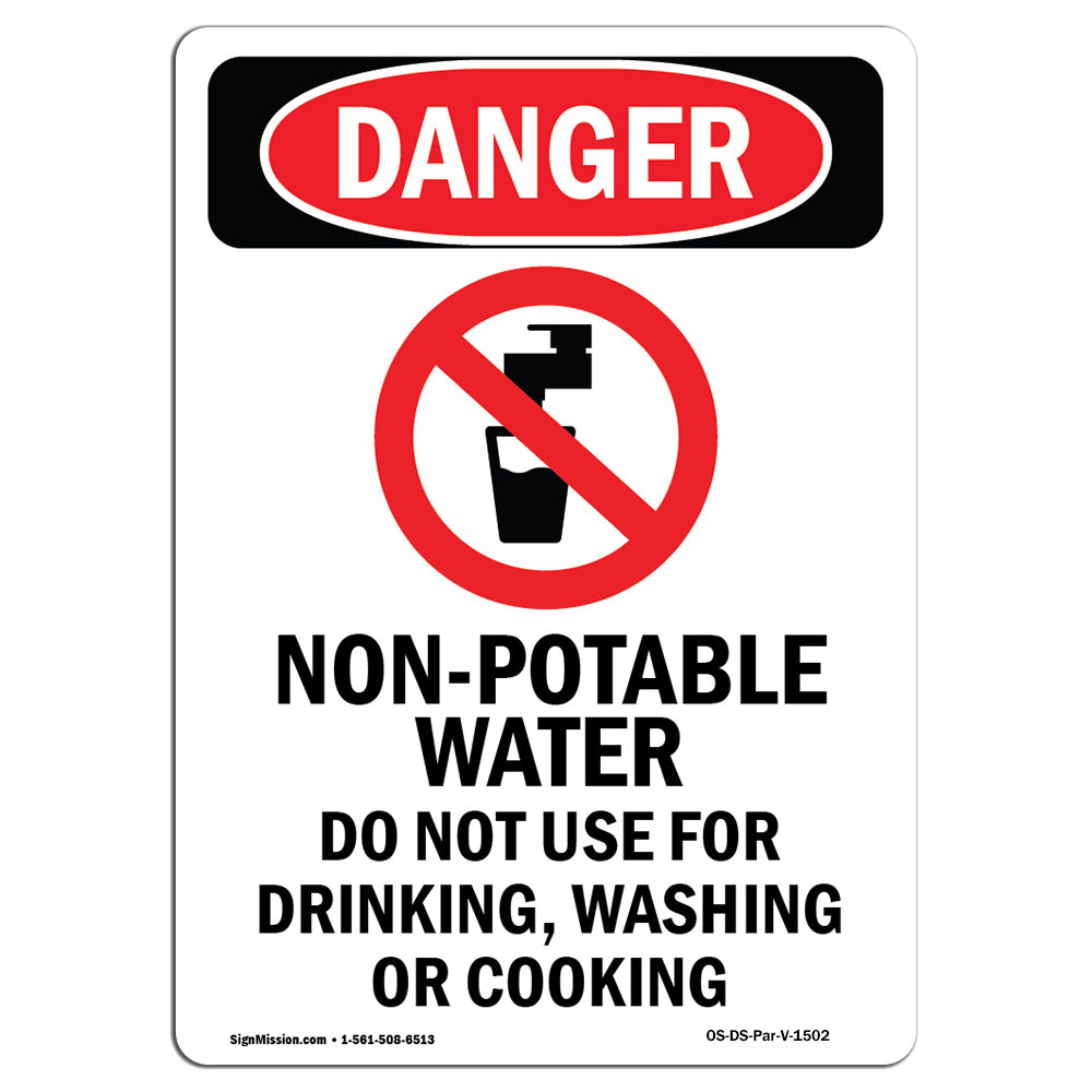 Non-Potable Water Do Not Use For Drinking
