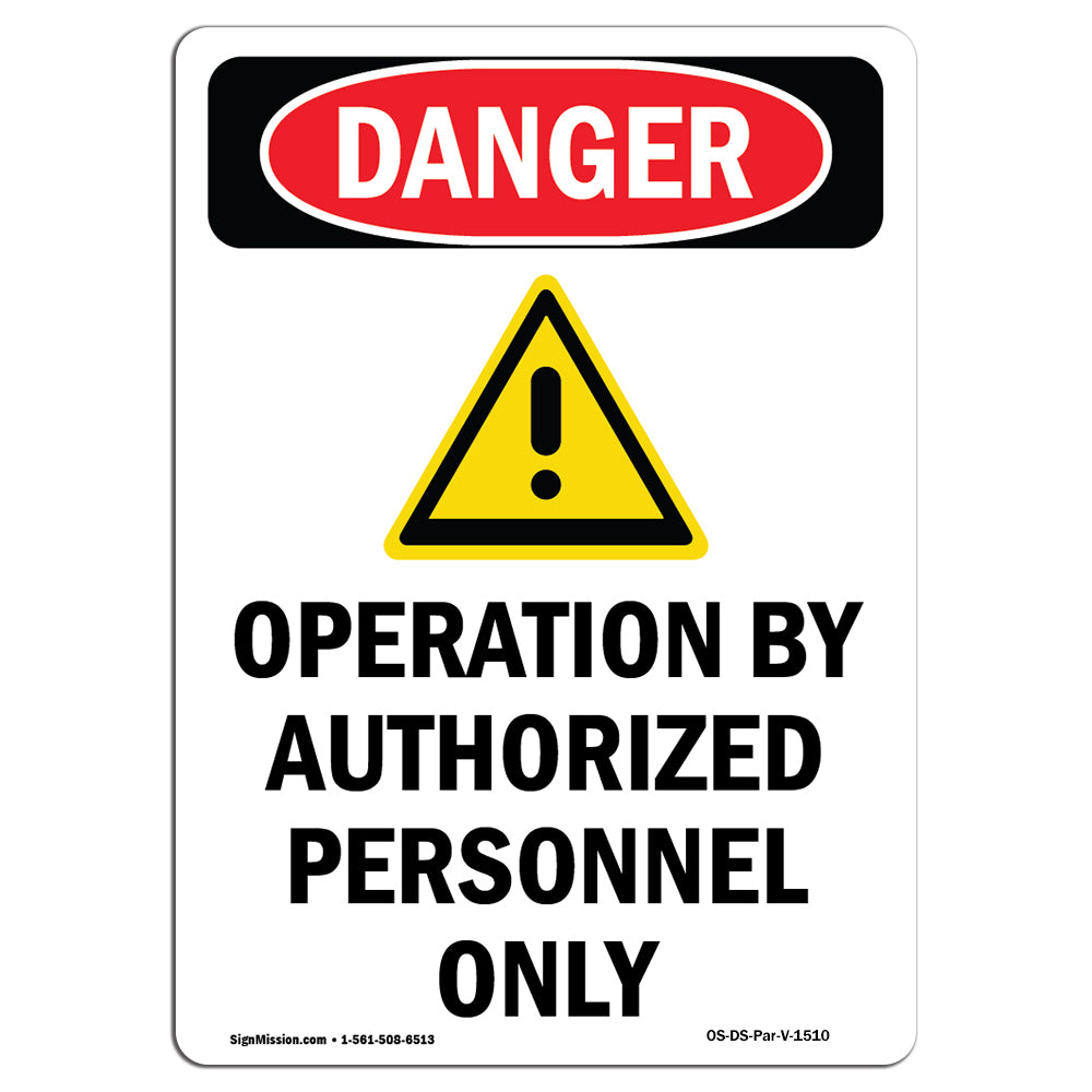 Operation By Authorized Personnel Only