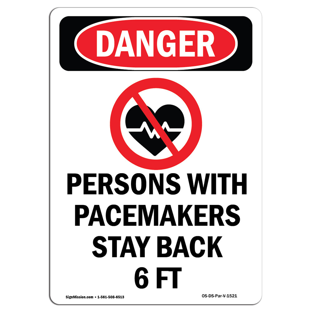 Persons With Pacemakers Stay Back 6 Ft
