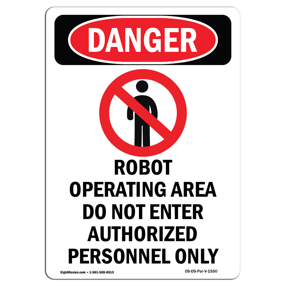 Robot Operating Area Do Not Enter