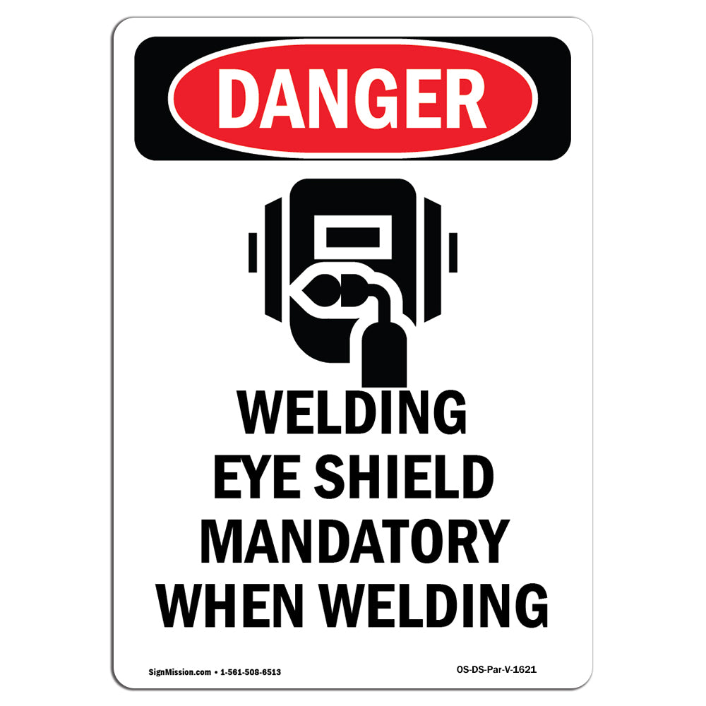 Welding Eye Shield Mandatory When Welding