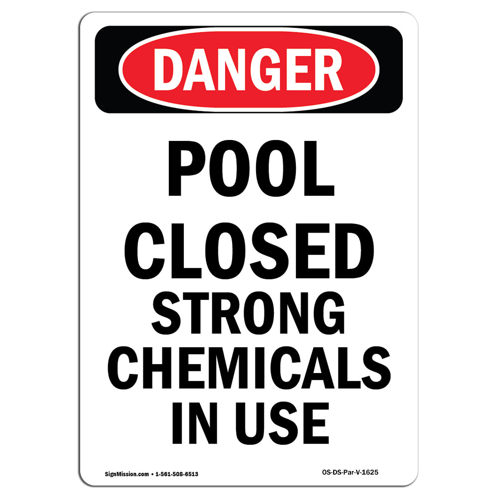Pool Closed Strong Chemicals In Use