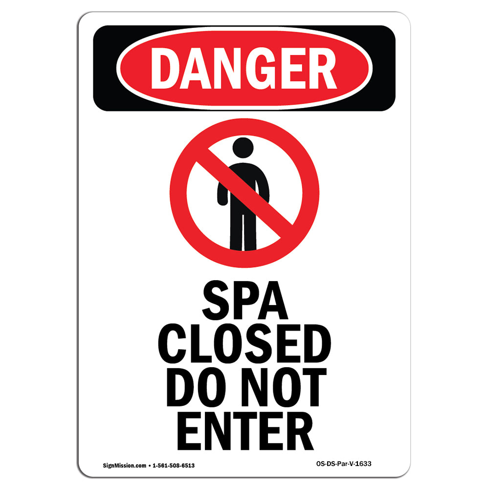 Spa Closed Do Not Enter