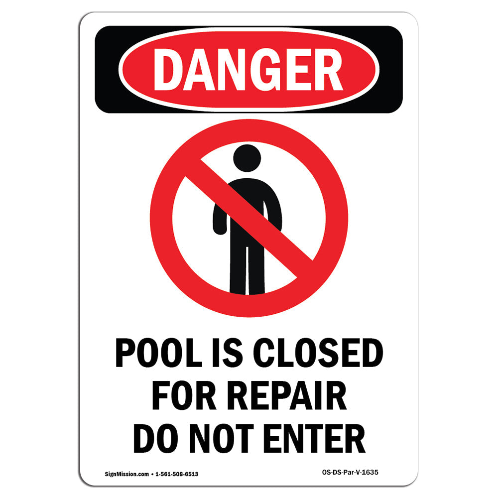 Pool Is Closed For Repair Do Not Enter