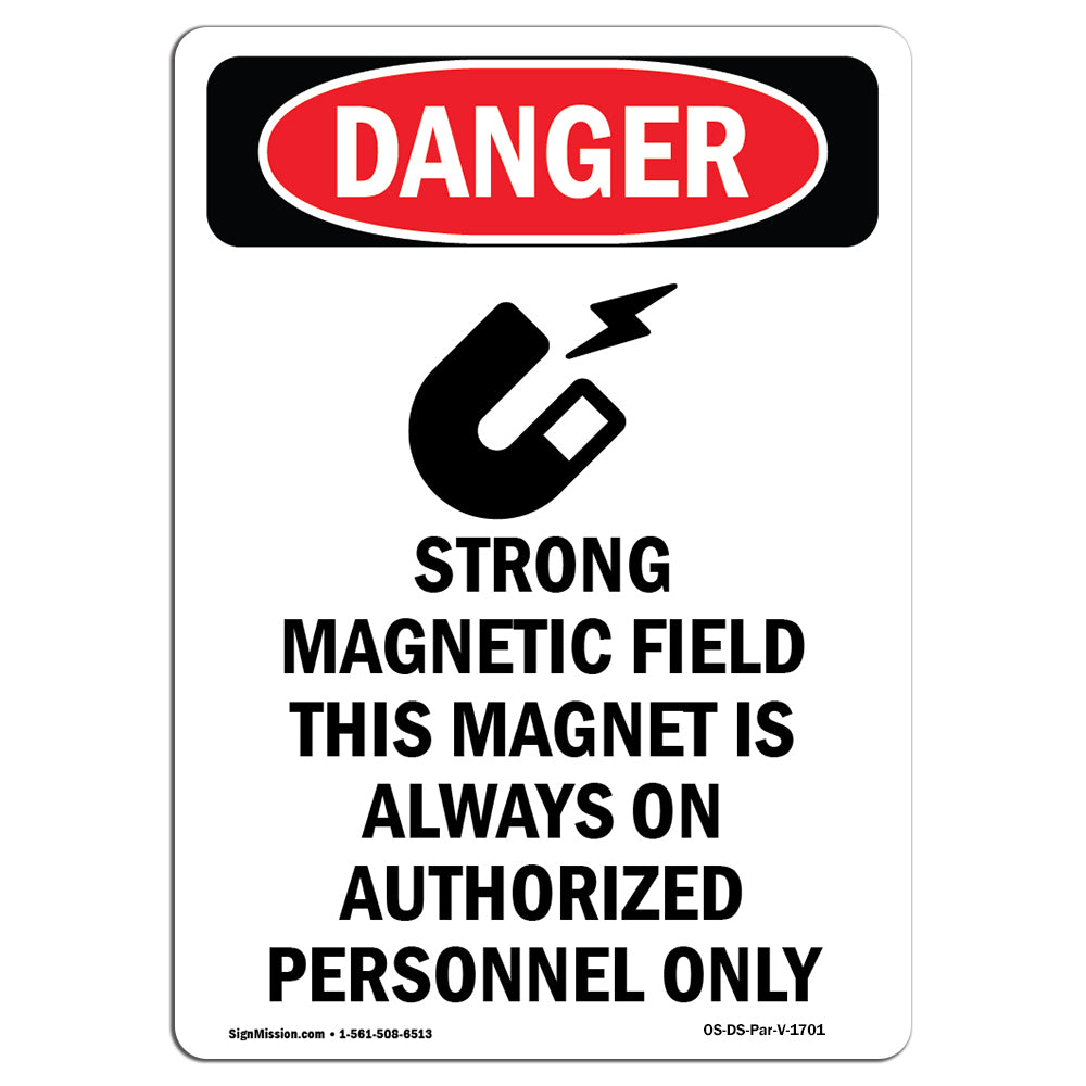 Strong Magnetic Field Magnet Is On